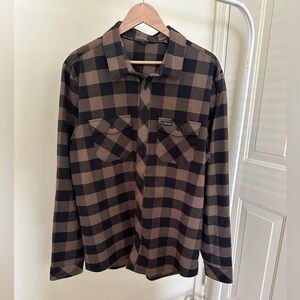 KUIU Black and Brown Plaid Buffalo Check Shirt Performance Hunting Clothing